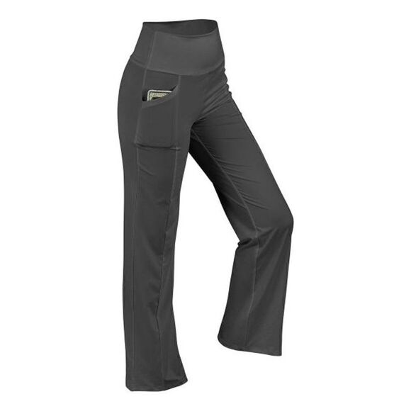 Lily Dark Gray Pocket Flare Yoga Pants L #1955-D4 - Picture 1 of 7